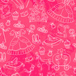 seamless pattern with things related to princesses