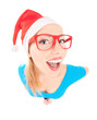 Photo of a funny Santa girl