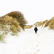 Winter an der Nordsee, Dünen, Schnee, Spaziergang