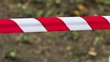 Red and white warning tape