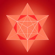 Merkaba Symbol - Rot leuchtend