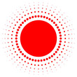 Artistic red sun