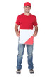 Man delivering pizza
