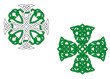 Green celtic crosses