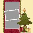 Cute christmas frame template
