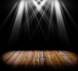 Lighting on a wooden floor