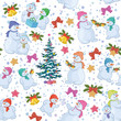 Seamless Christmas background. Vector