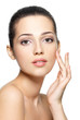 Beauty face of young woman. Skin care concept.
