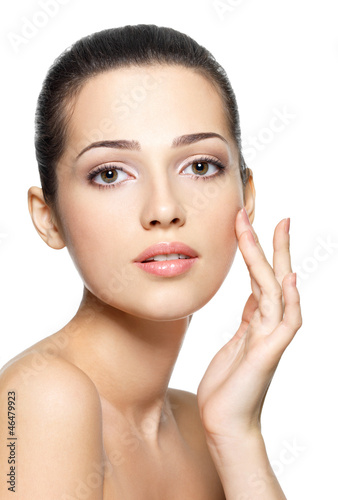Photo: Beauty face of young woman. Skin care concept. Beauty face of young woman. Skin care concept.