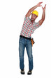 craftsman carrying something and trying to keep balance
