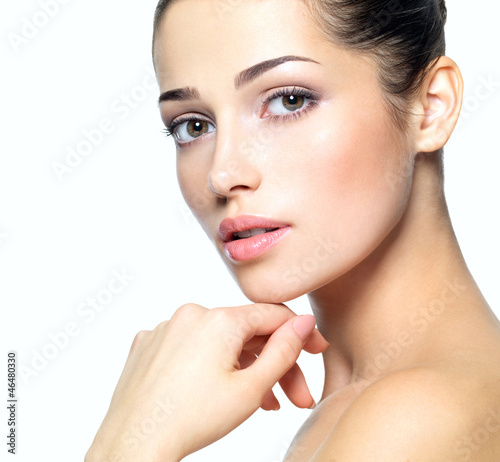 Photo: Beauty face of young woman. Skin care concept. Beauty face of young woman. Skin care concept.