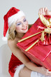 Santa Claus with Christmas present