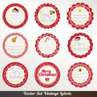 Vector: Set of vector Christmas labels, old dirty paper textures Set of vector Christmas labels, old dirty paper textures