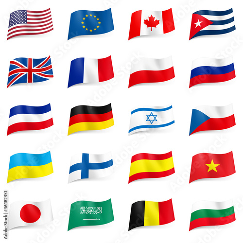 Vector: Set of World flags icons Set of World flags icons