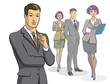 Businessman group standing