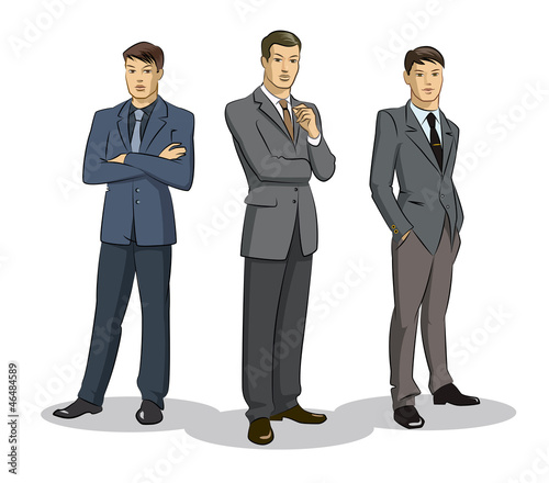 Vector: Businessman group standing Businessman group standing