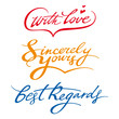Best regards sincerely yours with love signature