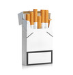 Photo: Pack of cigarettes isolated Pack of cigarettes isolated