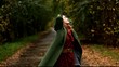 Video: Style redhead girl at beautiful autumn alley. Style redhead girl at beautiful autumn alley.