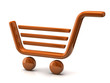 Orange shopping basket sign