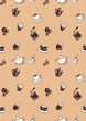 Seamless pattern with coffee illustrations