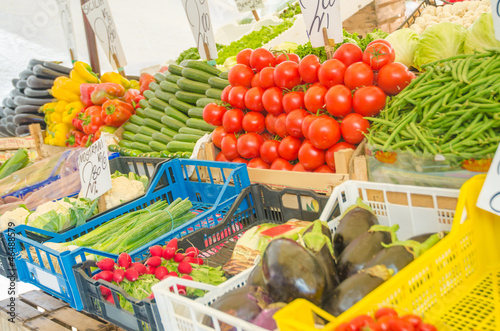 Photo: Fruits and vegetables at the market stall Fruits and vegetables at the market stall