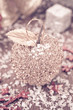 Christmas card with golden apple in vintage style