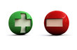 3D Plus and Minus Symbols