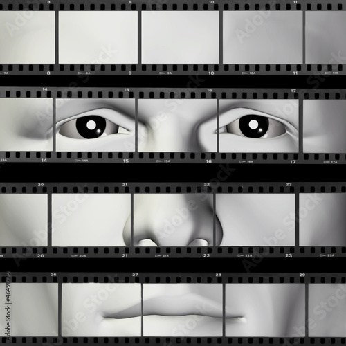 Illustration: man portrait filmstrip man portrait filmstrip