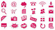 Website Icons/Buttons Set rot