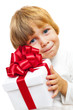 Little Boy holding present box