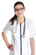 Smiling medical doctor or nurse.