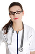 Smiling medical doctor or nurse.
