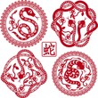 Vector: set of Chinese styled snakes as symbol of year of 2013 set of Chinese styled snakes as symbol of year of 2013