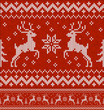 Vector: Red "sweater with deer" seamless pattern Red "sweater with deer" seamless pattern