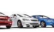 Red White And Blue Cars
