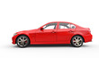 Red Power Car Side View