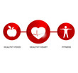 Wellness and medical symbol.