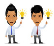 Cartoon businessman have an idea