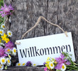 Willkommen mit Wildblumen
