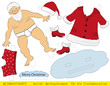 Vector: Anzieh- Weihnachtsmann für die Weihnachtsdekoration Anzieh- Weihnachtsmann für die Weihnachtsdekoration