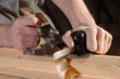 joinery workshop with wood