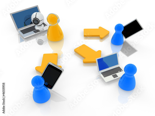 Illustration: webcast or webinar concept webcast or webinar concept