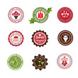 Set of vintage and modern wine elements labels for restaurant an