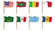 Hand-drawn Flags of the World - letter M