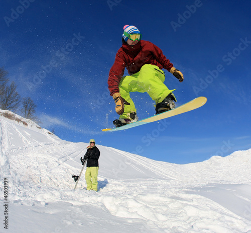 Photo: Snowboarder in the sky Snowboarder in the sky