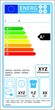 Tumbledryer electric new energy rating label in vector.