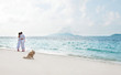 Photo: Picture of romantic young couple on the sea shore Picture of romantic young couple on the sea shore