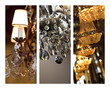 Lustre, pampille, verrerie, luminaire, cristal, éclairage