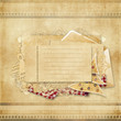 Illustration: Vintage Christmas card with space for text or photo Vintage Christmas card with space for text or photo